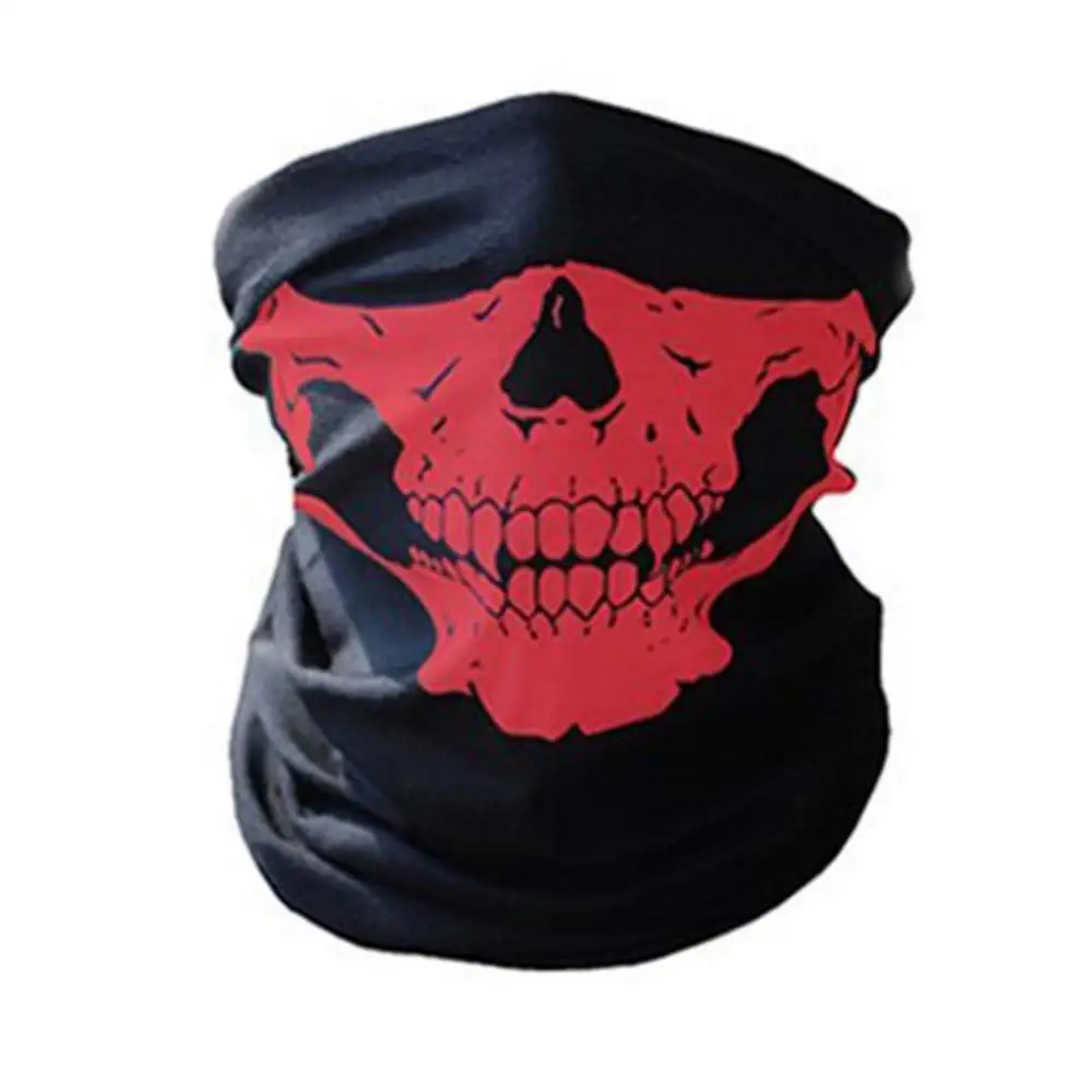 Бесшовная 3d-маска на лицо с черепом Ветрозащитная маска мотоцикла для Хэллоуина