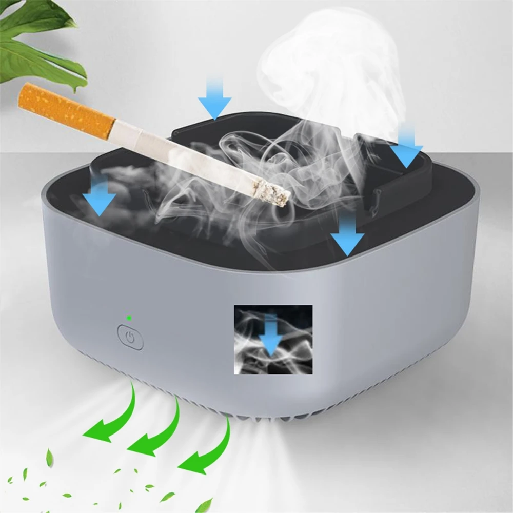 

Portable Negative Ion Air Purifier Ashtray for Car Office Home Multifunctional Secondhand Smoke Air Filter Purifier