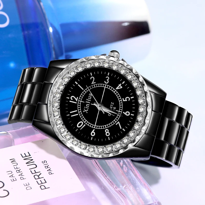 Часы наручные женские кварцевые со стразами стразами|Женские часы| |