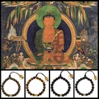 Буддийский котик, искусственный камень, искусственный камень, черный оникс, регулируемая длина браслета из веревки