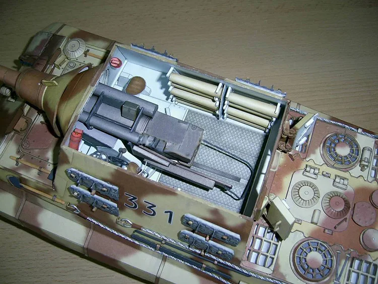 

1:25 German tiger hunting heavy tank destroyer paper model tank world hunting tiger TD handmade DIY