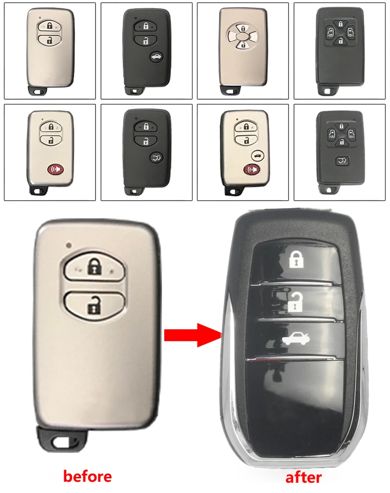 Бутик корпус автомобильного ключа дистанционного управления для Toyota Camry Avensis Auris