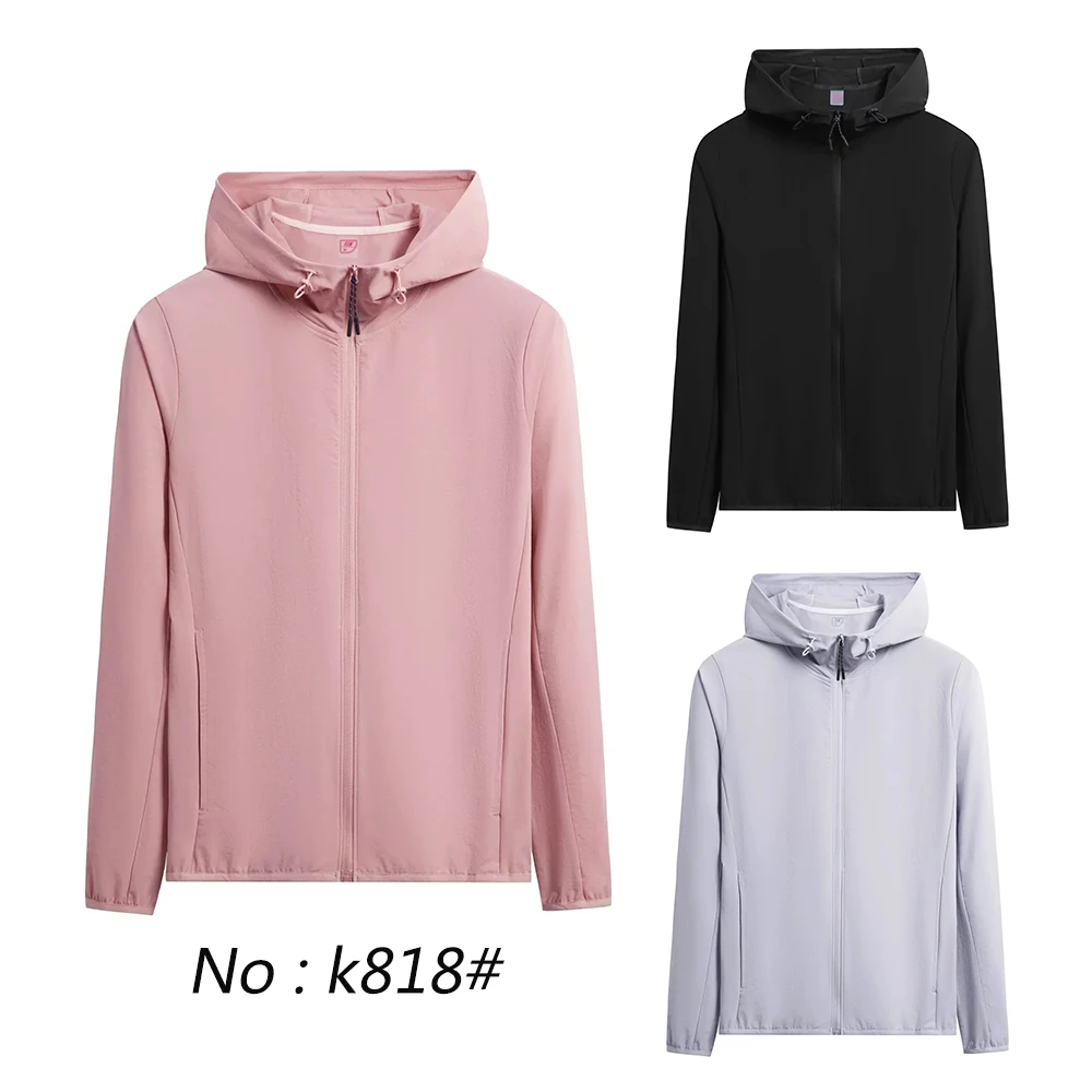 

2021 autumn women's new sportsmanship medium long zipper thin coat women's top long sleeve Interior pocket Gym customization