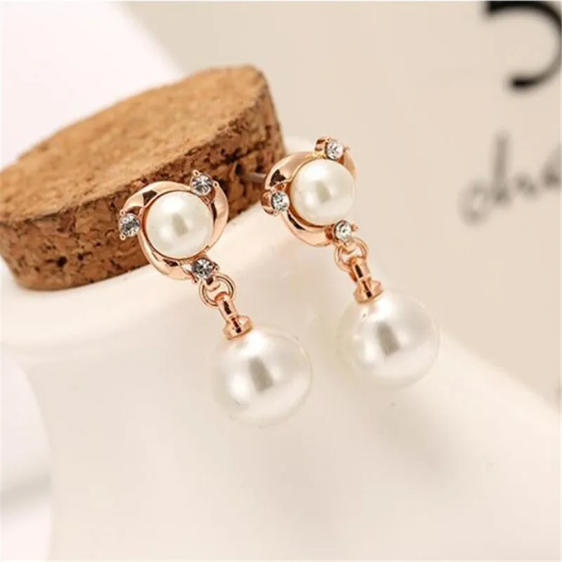 2021 серебро Цвет имитация белая груша мотаться Красота девушки серьги