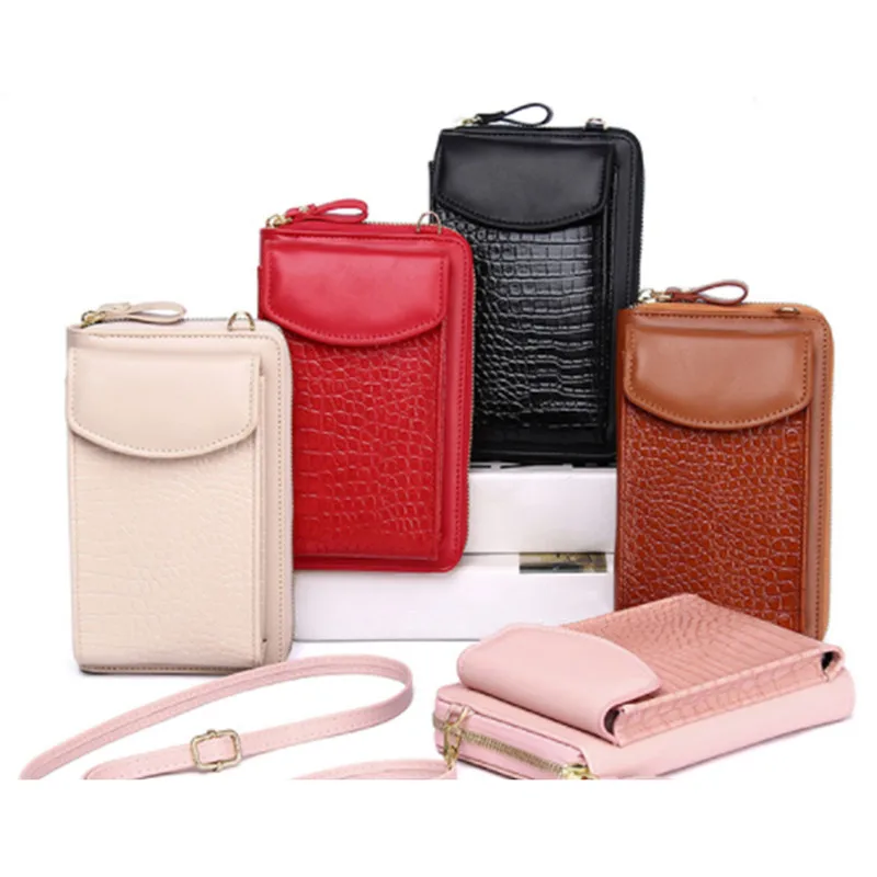 

Small Crossbody Phone Bag For Women Serpentine Pattern Pu Leather Shoulder Purses Ladies Clutches Female Wallet