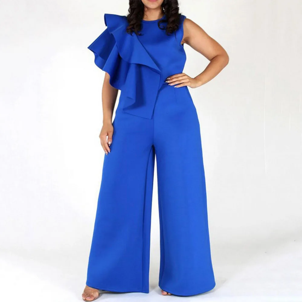 Простые с оборками широкие ноги полной длины офисные женские Элегантные