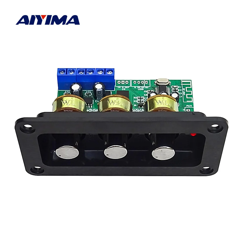 Плата усилителя мощности AIYIMA 12 В Bluetooth 5 0 2x20 Вт с U диском AUX регулировка высоких