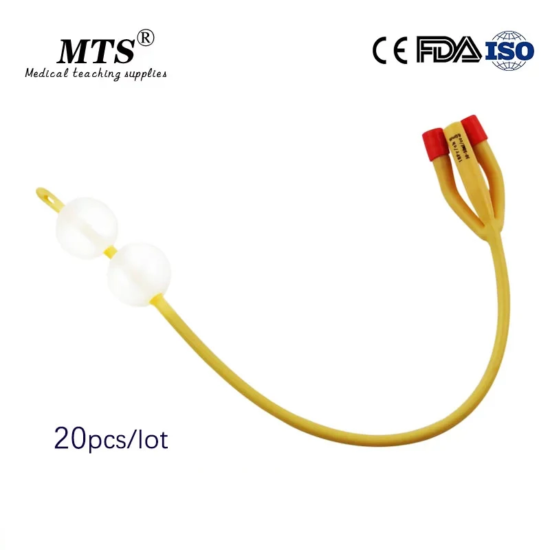 Латексный катетер MTS 3 сторонний foley с силиконовым покрытием мочевой двойным
