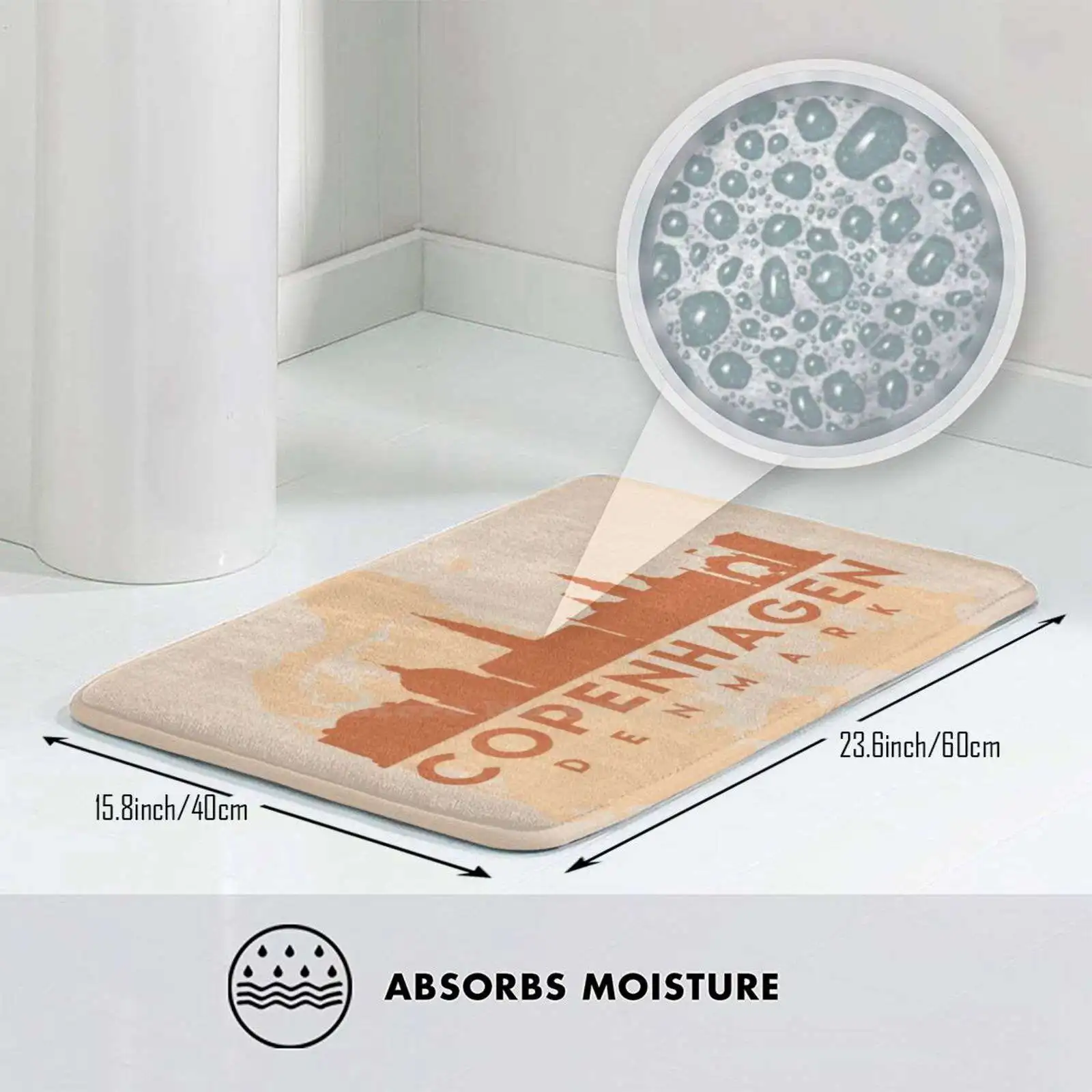 Копенгаген Дания Карта города очертания земли мягкий домашний