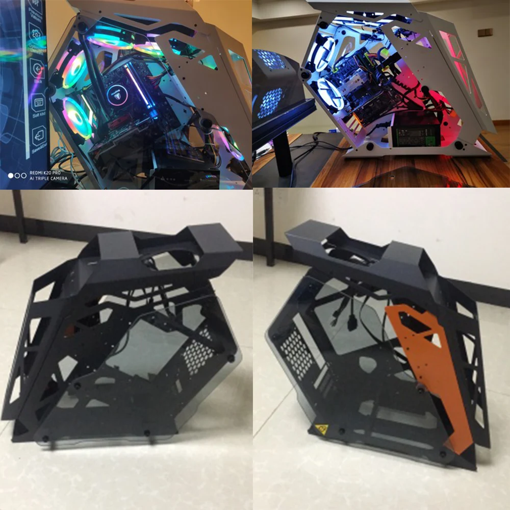 MATX Mini ITX материнская плата компьютер геймерский Чехол DIY боковой прозрачный