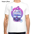 Летние кавайные футболки Graphic Boba, волнистый чай, модные мужские белые топы с принтом Пузырькового чая, забавная Милая мультяшная футболка