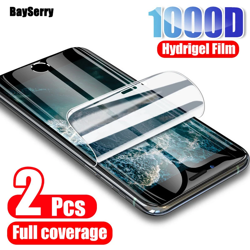 Изогнутая Гидрогелевая пленка для iPhone 12 11 Pro XS Max XR X, 2 шт., 100D, Защита экрана для iphone SE 2 2020 8 7 Plus, ультратонкая пленка|Защитные стёкла и плёнки для телефонов| | АлиЭкспресс