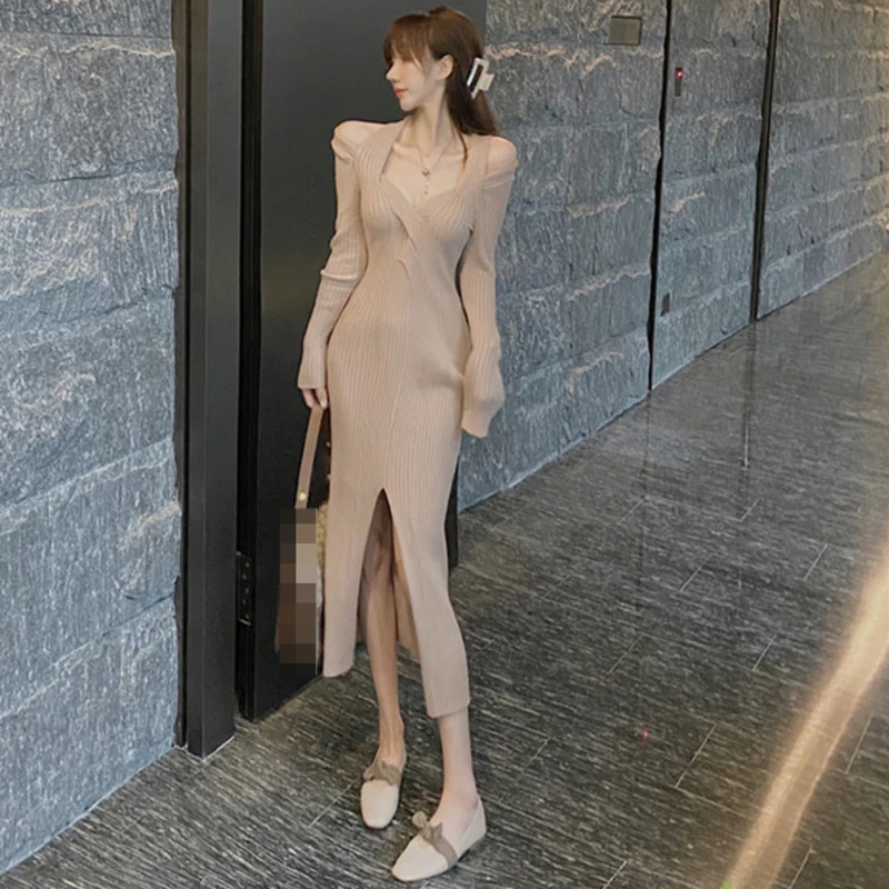 Осенне-зимний свитер с перекрестным дизайном необычное женское трикотажное