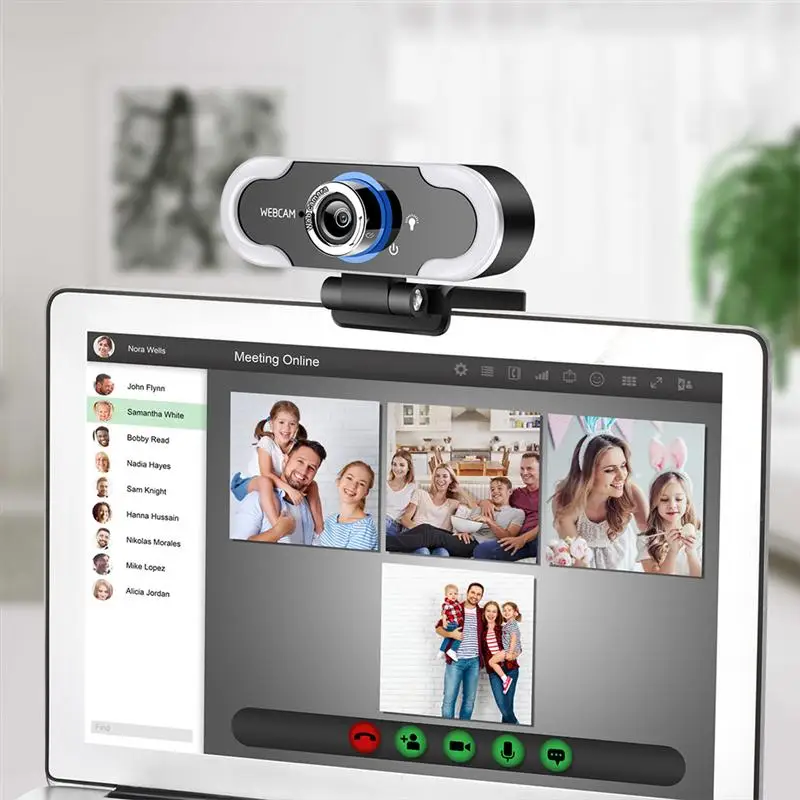 

1080P 4MP Web Camera with Microphone Brightness Adjustable Live Webcam