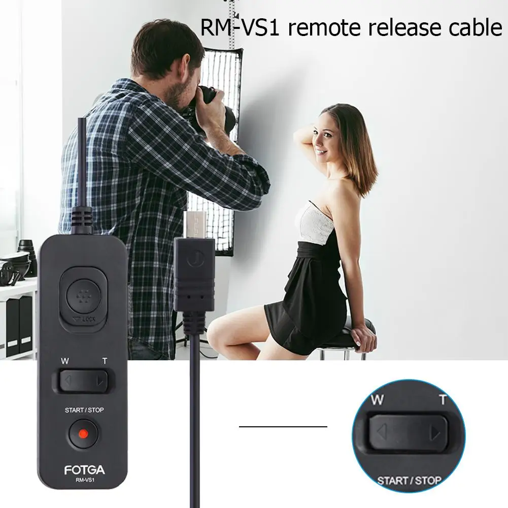 

RM-VS1 Remote Control Shutter Release With Multi-Wire Terminals Video Control Recording Power Button For Sony RM-VPR1 A-5100