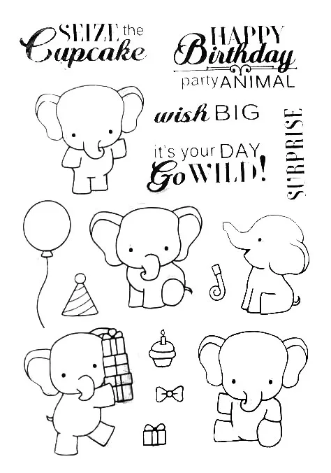 Вечерние прозрачные штампы с изображением животных/Силиконовая печать для