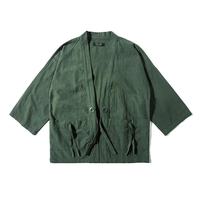 LACIBLE тонкое кимоно кардиган куртка пальто для мужчины японский Стиль Ретро