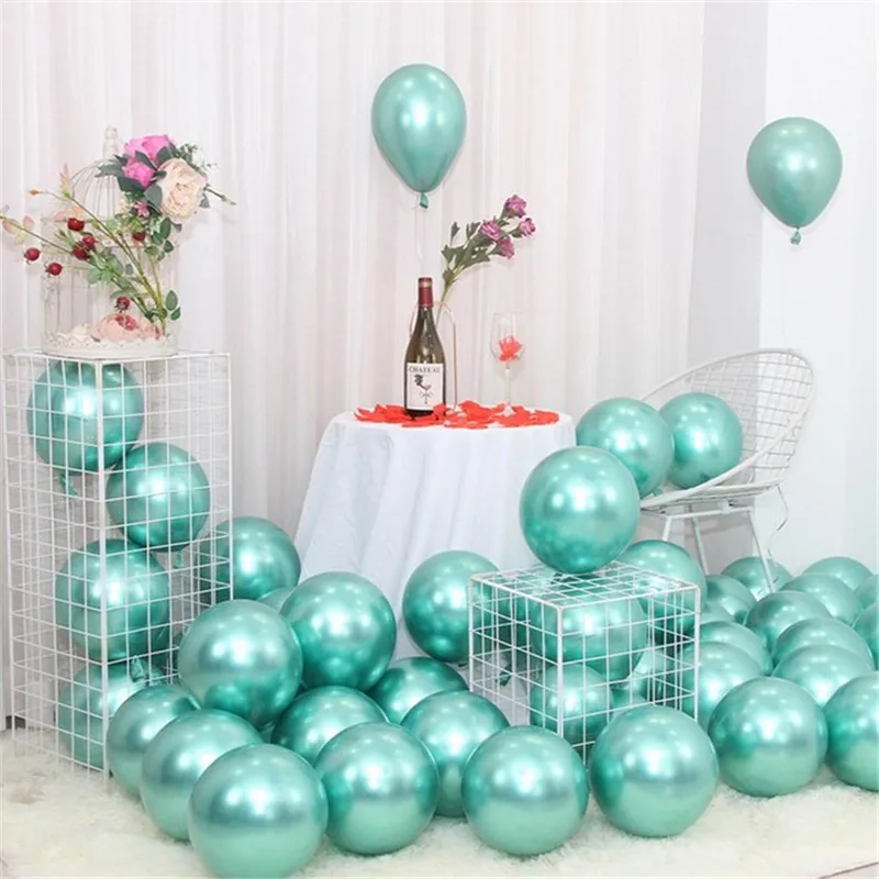 

25pcs/Set Chorme Gold Mix Color New Glossy Metallic Latex Balloons Thick Rose Gold Inflatable Air Globos Baby Birthday Decora