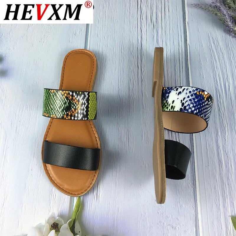 

High Quality Comfortable Handmade Summer New Flat Women's Slippers Casual Wild Outdoor Beach Plus Size Female Slippers 36-41