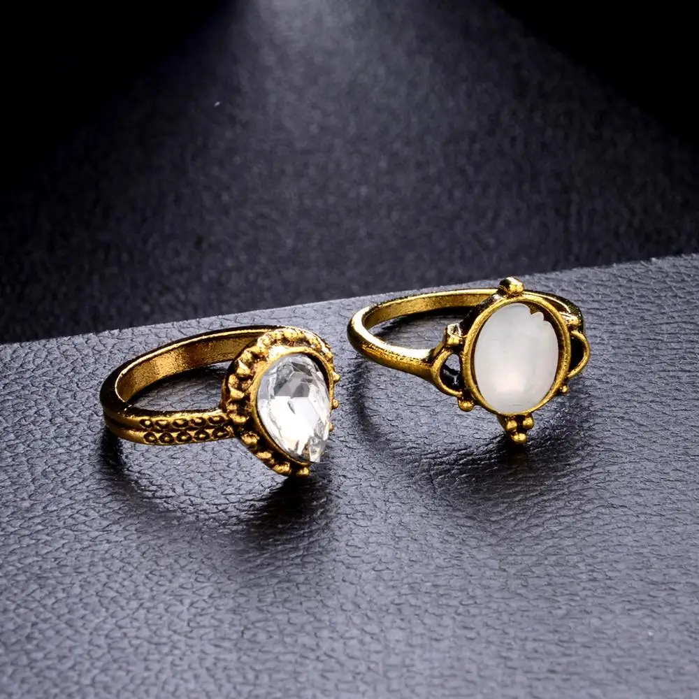 

New Fashion Retro Ethnic Wind Ring Forefinger Joint Set Jewel Ring