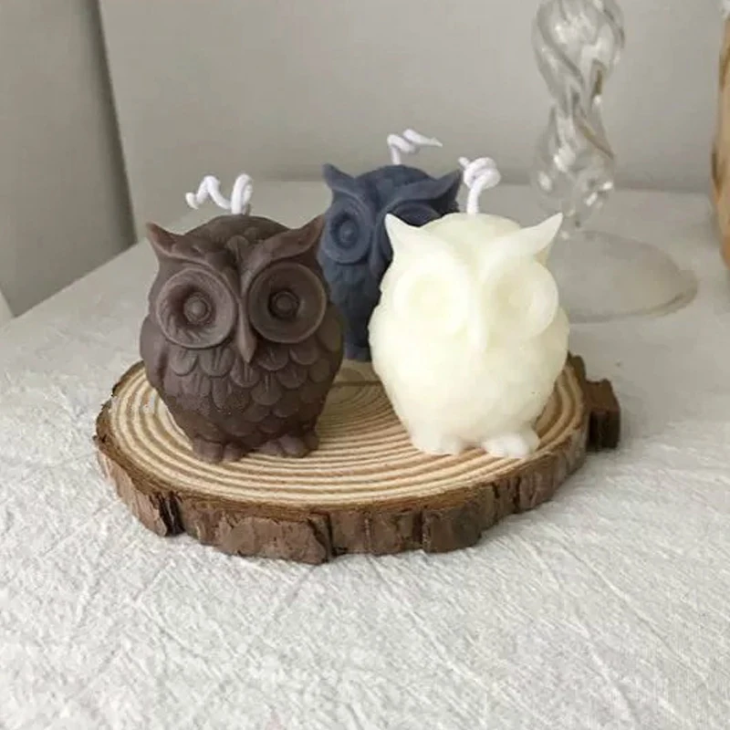 3D Свеча в форме Совы формы DIY силиконовые для свечей мыло украшения торта