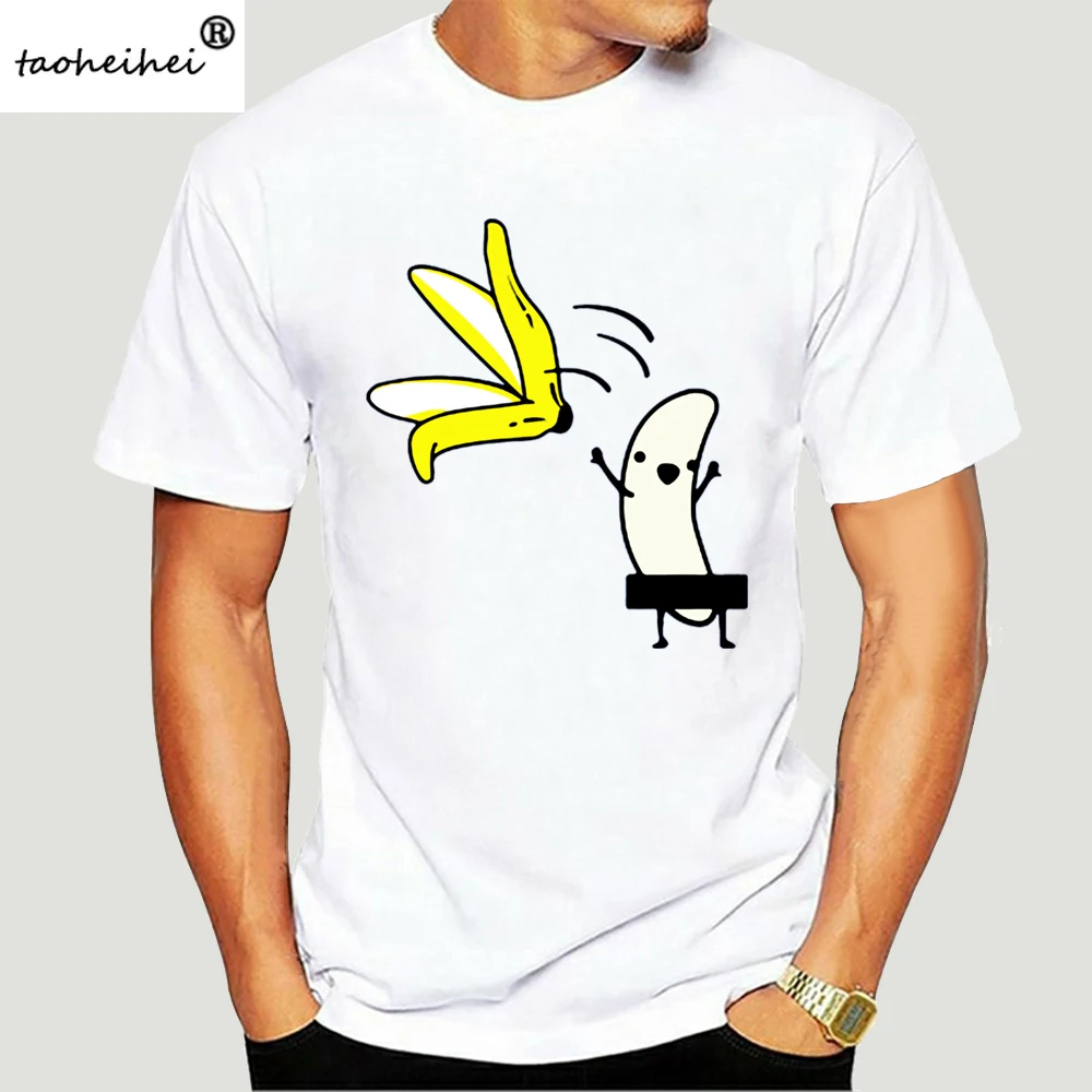 Личность футболка для мужчин s типа &quotбанан&quot раздеться Забавный дизайн печать