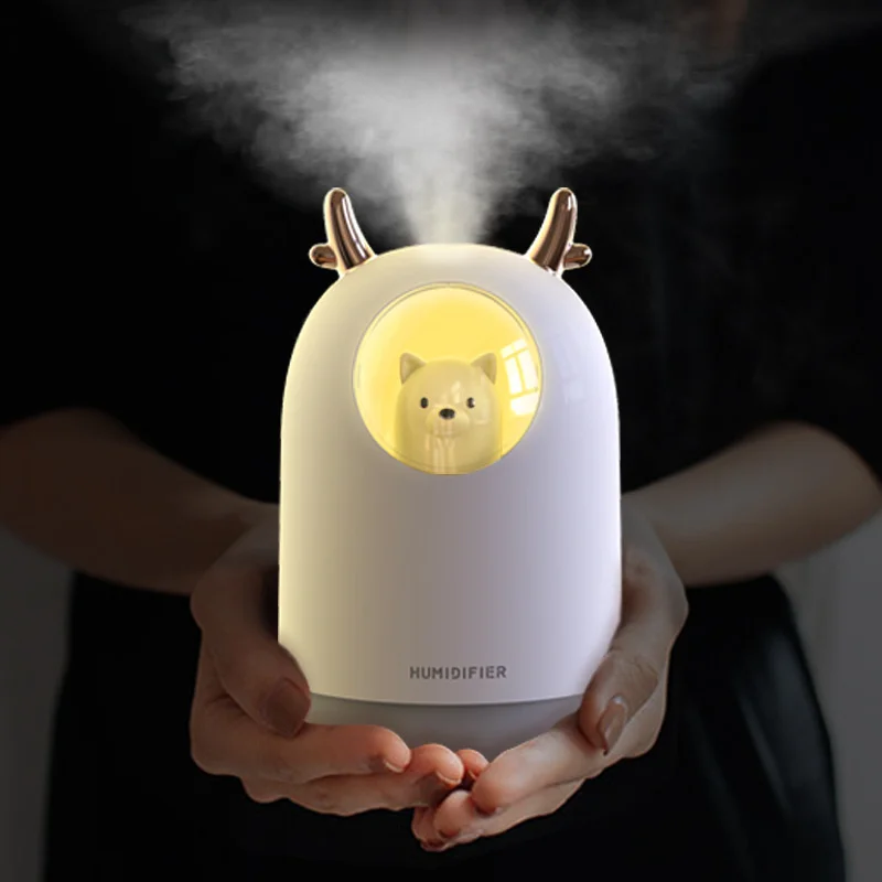 

300ML Pet Ultrasonic USB Air Humidifier Timing Aroma Essential Oil Diffuser Cool Mist Maker Fogger With Light For Room Car