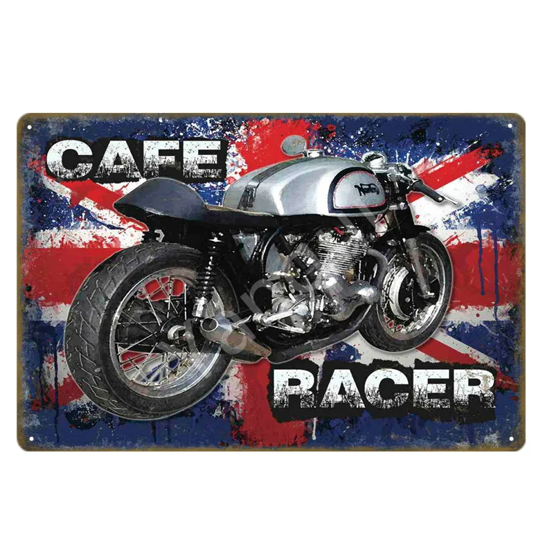 Racer Norton Motorcycle металлический плакат жестяные знаки для паба автомобиля клуба бара гаража магазина домашний декор настенная живопись Carft подарок YI-065 - Цвет: NEW0264AI