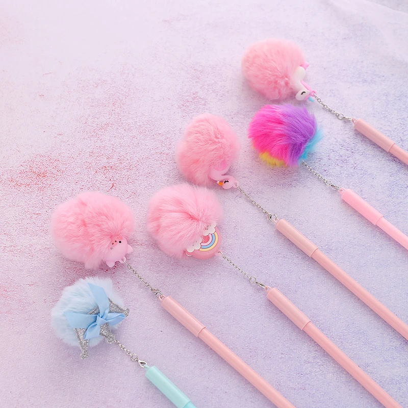 Гелевая ручка Lytwtw с милым мультяшным плюшевым кулоном 1 шт. | Канцтовары для офиса