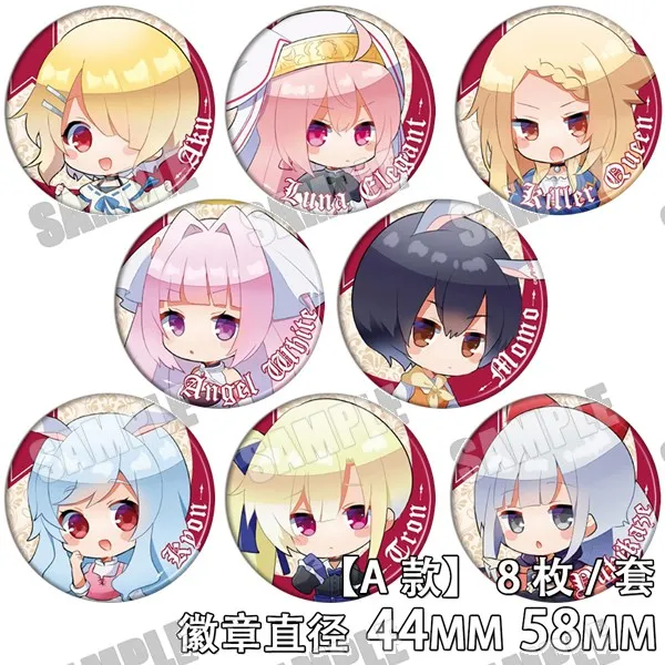 1 шт. 58 мм МАОУ-сама Властелин Демонов повторите попытку! Брошь с значками Hakuto Kunai