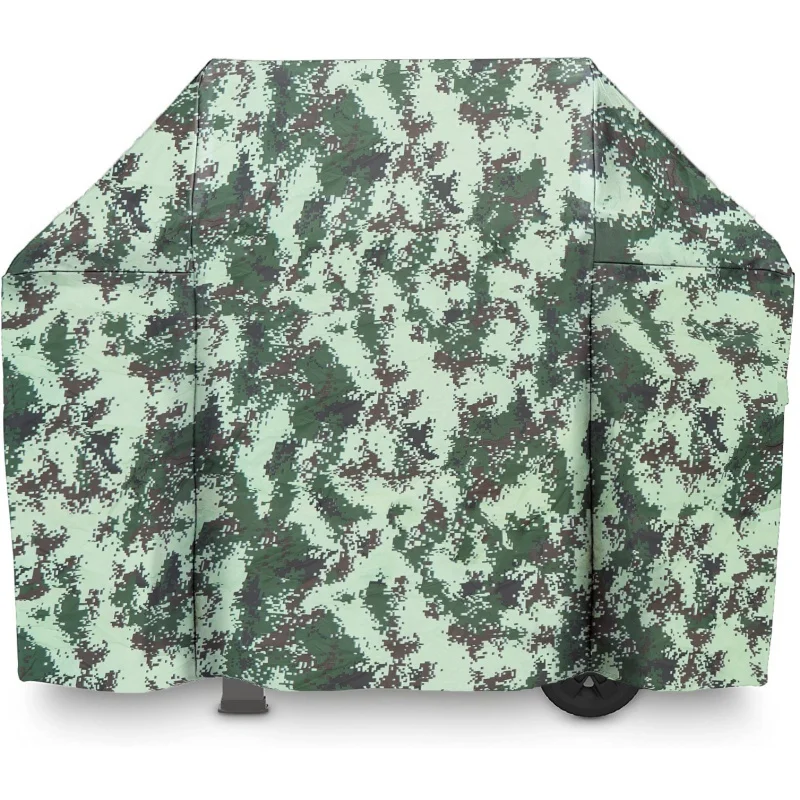 

57inch Camouflage BBQ Cover Anti-Dust WaterProof Heavy Duty Grill Cover Rain Protective Barbecue Cover Round