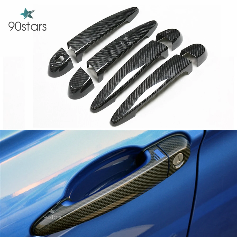 Автомобильный Стайлинг Реальные углеродного волокна Внешний дверные ручки