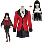 Аниме Kakegurui Yumeko Jabami косплей костюм японская школьная форма Хэллоуин Вечеринка косплей женская одежда