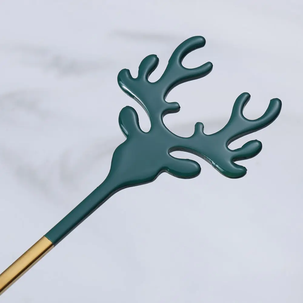 Столовая посуда из нержавеющей стали Рождественская ложка с головой оленя