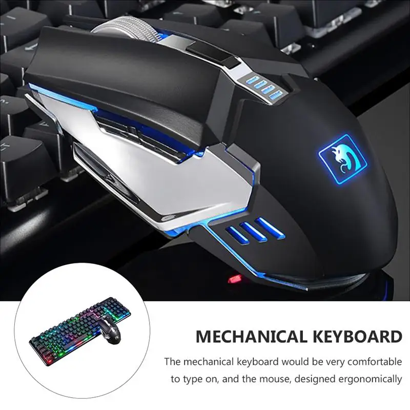 Клавиатура беспроводная комбинированная с подсветкой и колпачком клавиатуры 1