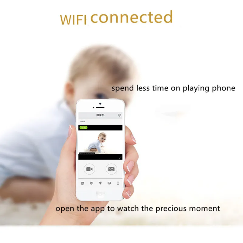 Мини видеокамера C2 + мини камера удаленного наблюдения Wi Fi ip с датчиком