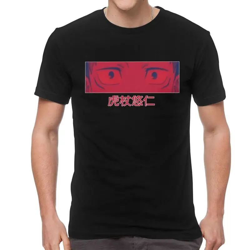 

Футболка Yuji Itadori с Аниме Манга, мужские футболки из 100% хлопка с принтом, модная футболка с коротким рукавом, футболка джутсу кайсена