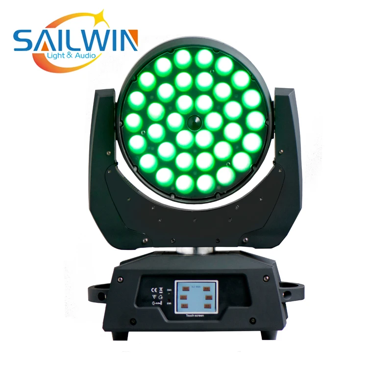 SAILWIN светильник Lyre 36*10 Вт 4в1 RGBW ZOOM СВЕТОДИОДНЫЙ с подвижной головкой для мытья DJ
