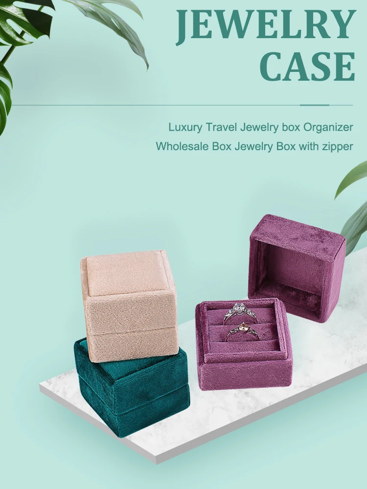 

Шкатулка для колец с логотипом на заказ, маленький роскошный квадратный Свадебный чехол для украшений