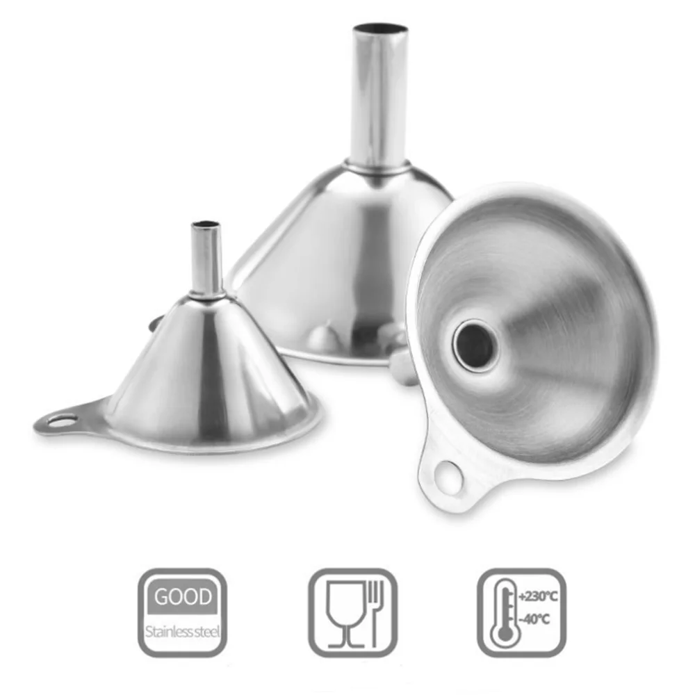 3 шт./компл. Нержавеющая сталь Воронка заполняющая Seperatory масло пива Кофе колба