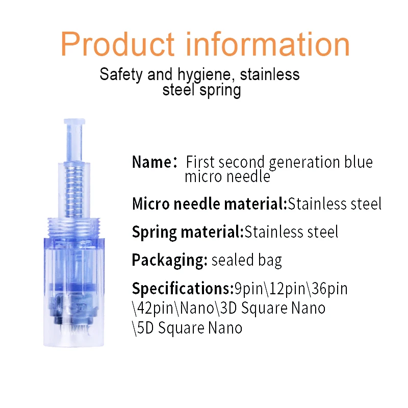 

100/50pcs Needle Cartridge for Ultima A6 Nano / 9 Pin /12 Pin / 36 Pin Micro Needle Replacement Head Derma Tools Tattoo Tip
