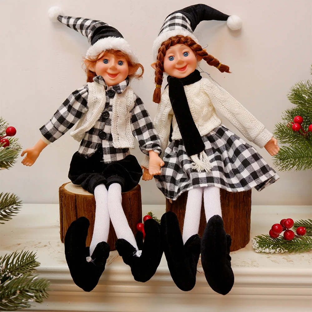 Эльфийские плюшевые игрушки ABXMAS 1 пара для домашнего декора эльфов праздничные