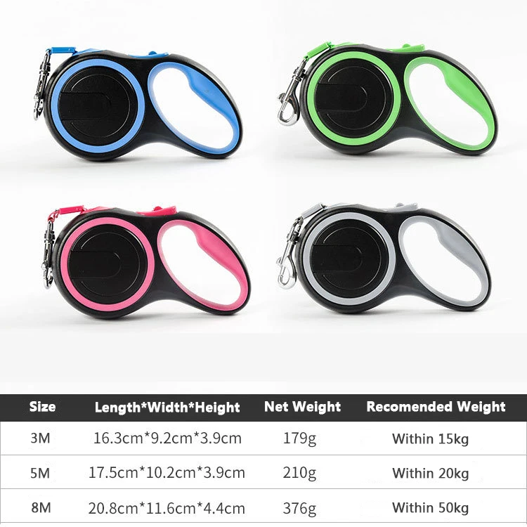 Выдвижной Поводок для собак автоматический маленьких и больших аксессуары