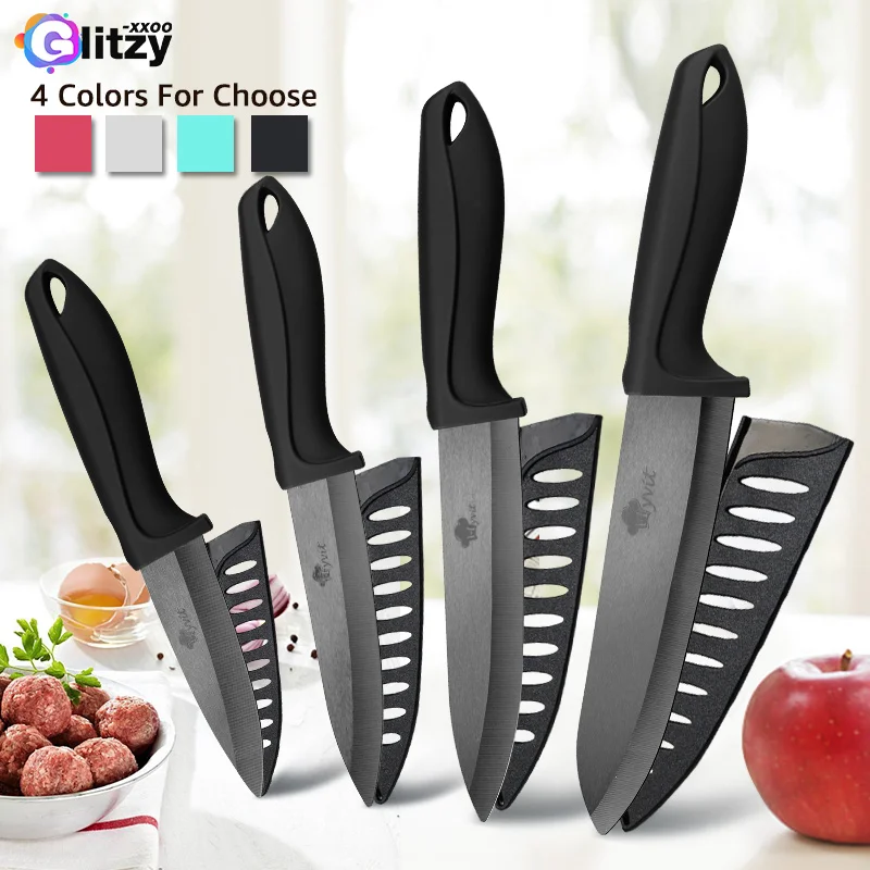 

Ceramic Knives 3 4 5 6 inch White / Black Zirconia Blade Kitchen Chef Utility Slicer Paring Bread Peeler Set Cooking Cutter Tool