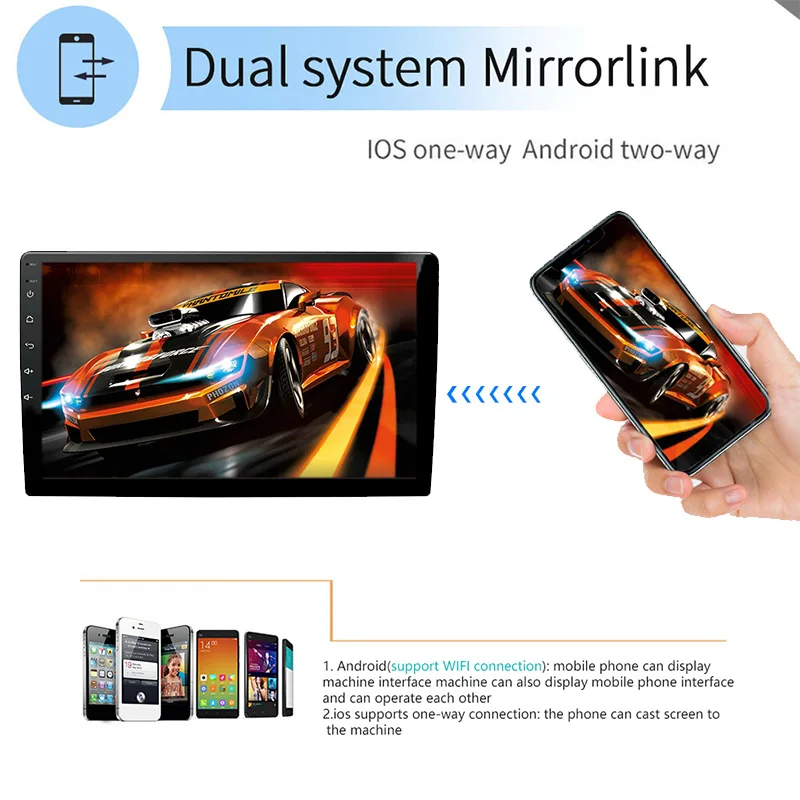 Автомобильный мультимедийный плеер IPS экран 9 &quot / 10&quot Android 8 1 Octa Core RAM 2G