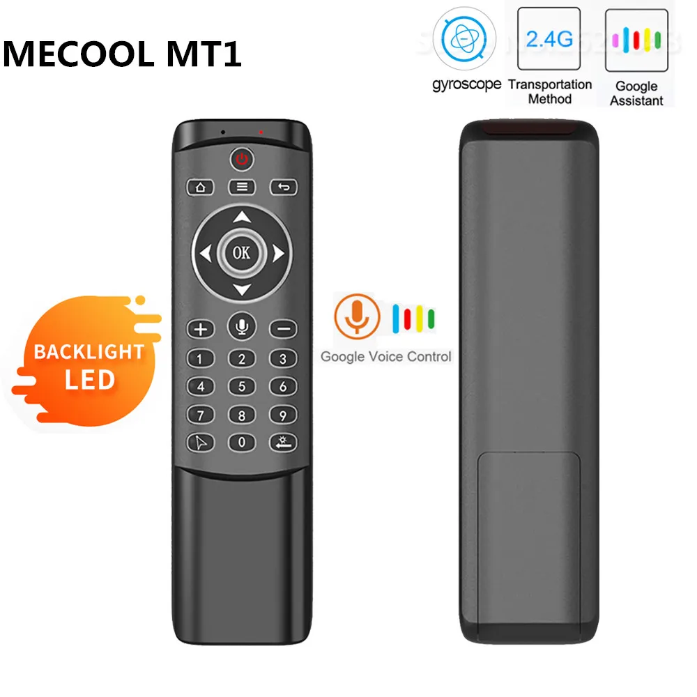 Беспроводная мышь Mecool MT1 с подсветкой 2 4G умный голосовой пульт дистанционного