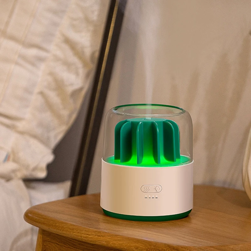 

200ML Cactus LED Ultrasonic Aromatherapy Air Humidifier US Plug