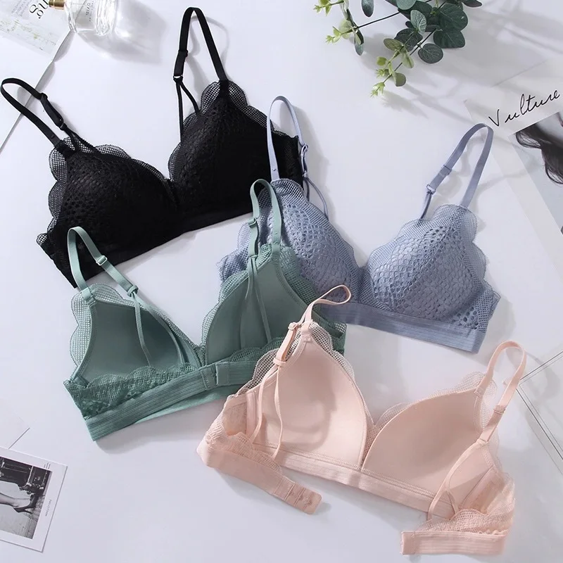 

Sexy French Lace Steel Ring Bra Set Single-Breasted Thin Comfortable Breathable GIRL'S's Underwear a Generation of Hair