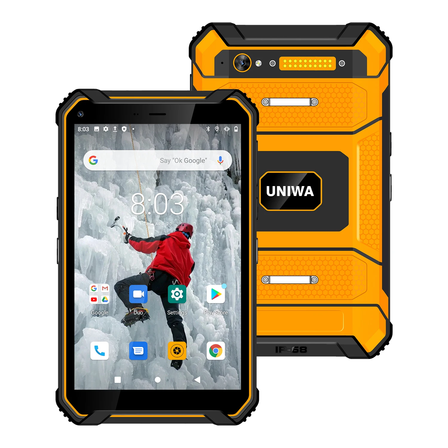 UNIWA T83 Водонепроницаемый Android 10 0 мобильный телефон планшет 8 дюймов 12000 мАч 6 RAM 128 Гб