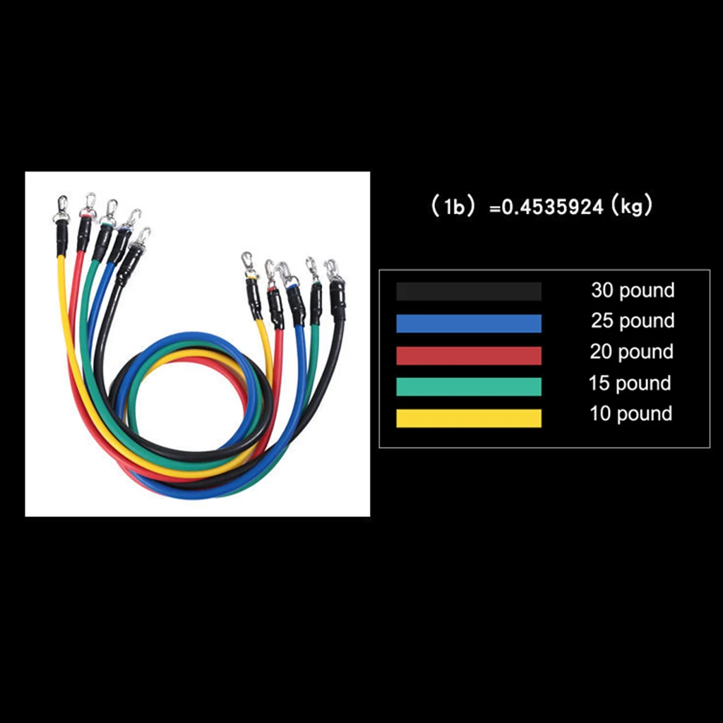 11 шт. эластичные ленты для занятий спортом 10/15/20/25/30 фунтов | Спорт и развлечения
